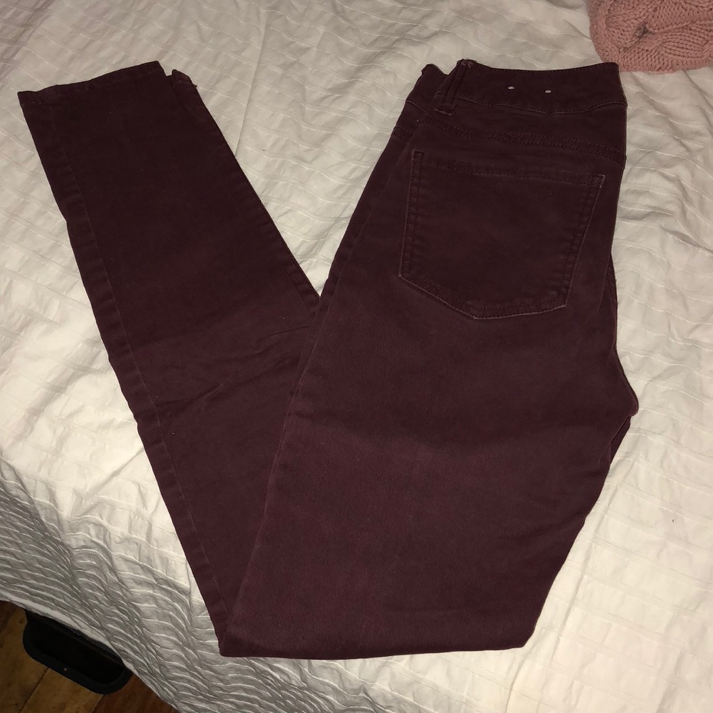 Burgandy jeans